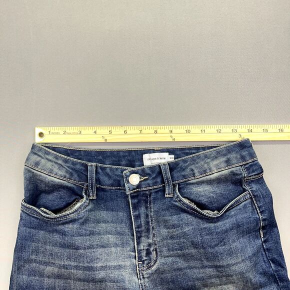 Refuge‎ Elastic Leg Denim Jeans Women's Size M Blue Mid Rise Cargo Pocket - Picture 5 of 11